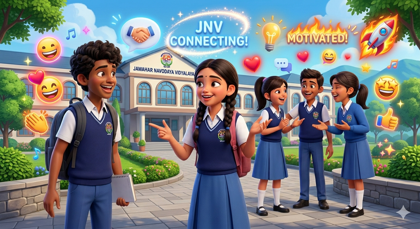 JNV Students Connecting and Motivated